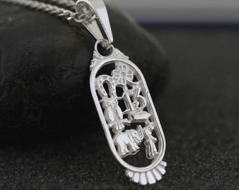 Sterling Silver Good Luck Necklace Silver Lucky Charms Necklace