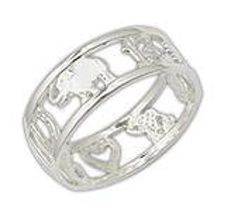 Sterling Silver Good Luck Elephant Ring, Good Luck Ring, Lucky Elephant Ring, Silver Good Luck Ring, Gift for Her,AnilloElefante, Good Luck image 1
