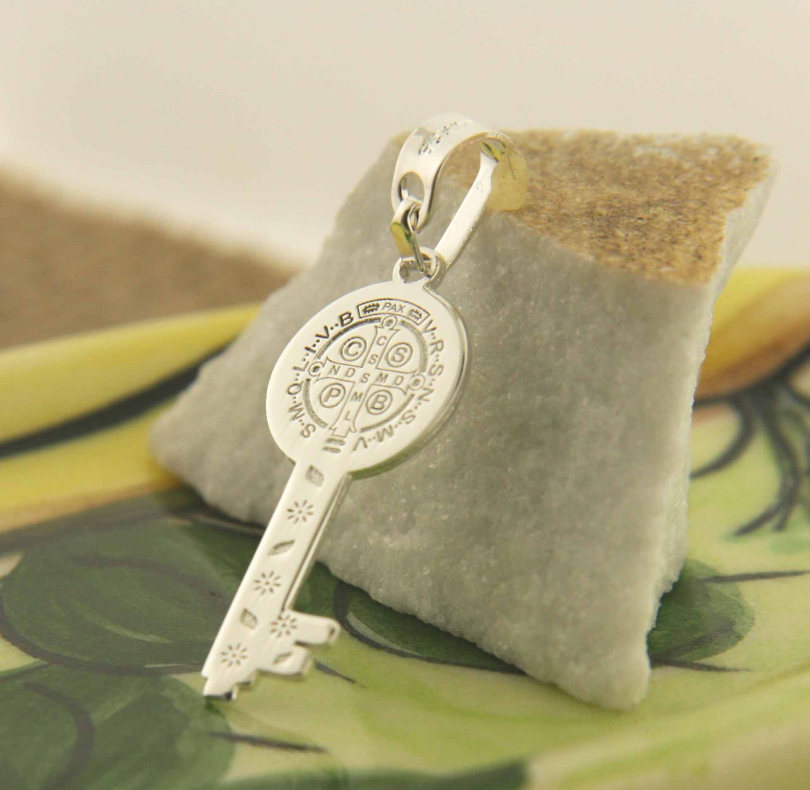 St Benedict Key. St Benedict Key in Silver. St Benedict Key Etsy