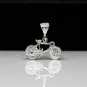 Silver Bicycle Necklace, Sterling Silver Bicycle Pendant, Silver Bicycle Charm, Silver Bike Necklace, Bicycle Jewelery