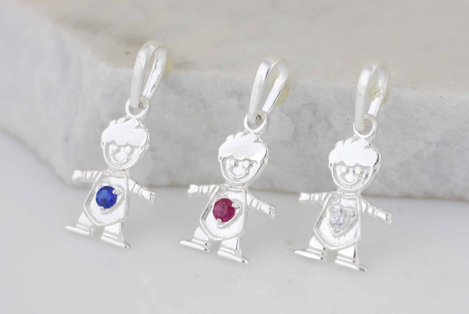 Sterling Silver Little Boy Necklace Silver Boy Pendant Boy Etsy