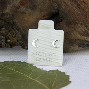 Sterling Silver Dainty Moon Earrings or Star Earrings, Sterling Silver Moon Stud Earrings, Silver Celestial Stud Earrings