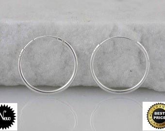 Cartilage Hoop Earrings, Sterling Silver Hoop Earrings,  16mm Sterling Silver Hoop Earrings, Hoop Earring, Silver Cartilage Hoop Earrings