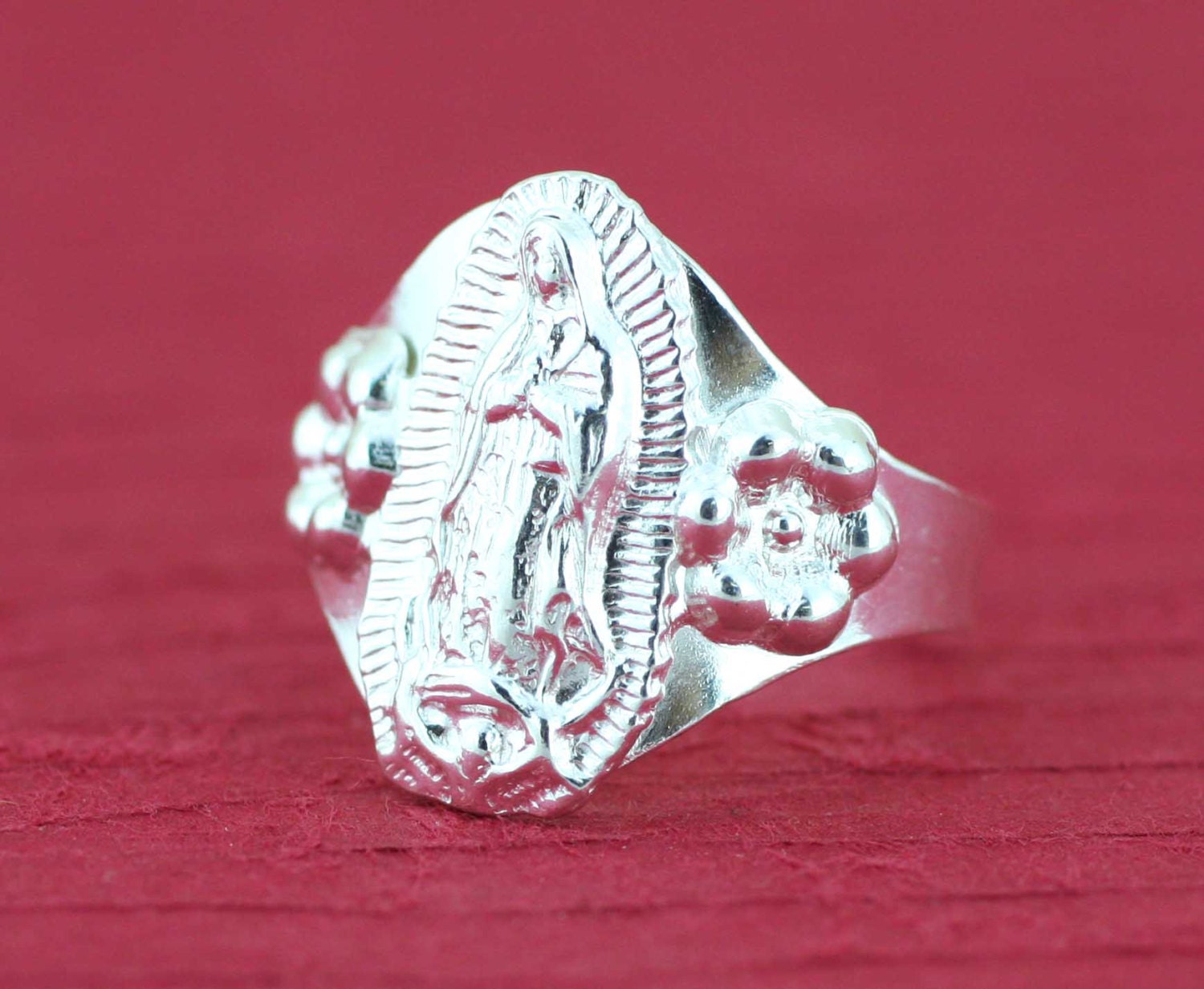 Our Lady Guadalupe Sterling Silver Woman Ring, Sterling