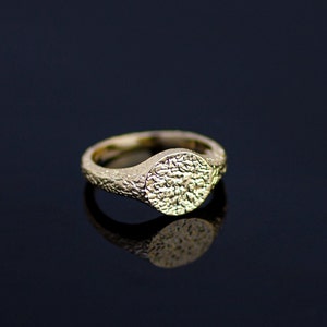 Goud over zilveren vrouw Nugget Ring, Sterling Silver Nugget Ring, moderne zilveren Nugget Ring, moderne vrouw Ring