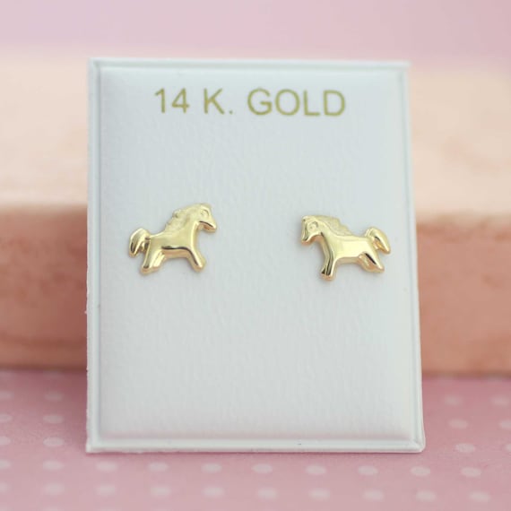 Baby 14 shop karat gold earrings