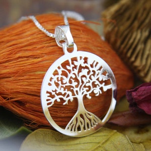 Tree-of-Life Necklace, Sterling Silver Tree of Life Necklaces, Tree of Life Pendant, Tree of Life, Sacred Tree, Family Tree of Life Necklace image 1