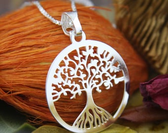 Tree-of-Life Necklace, Sterling Silver Tree of Life Necklaces, Tree of Life Pendant, Tree of Life, Sacred Tree, Family Tree of Life Necklace