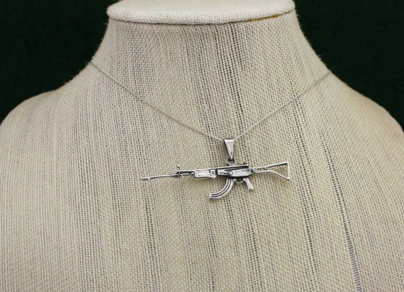 Icebox - Ak47 Diamond Pendant 14k Solid Gold 0.15ctw