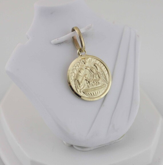 14K Baptism Necklace 14K Solid Gold 