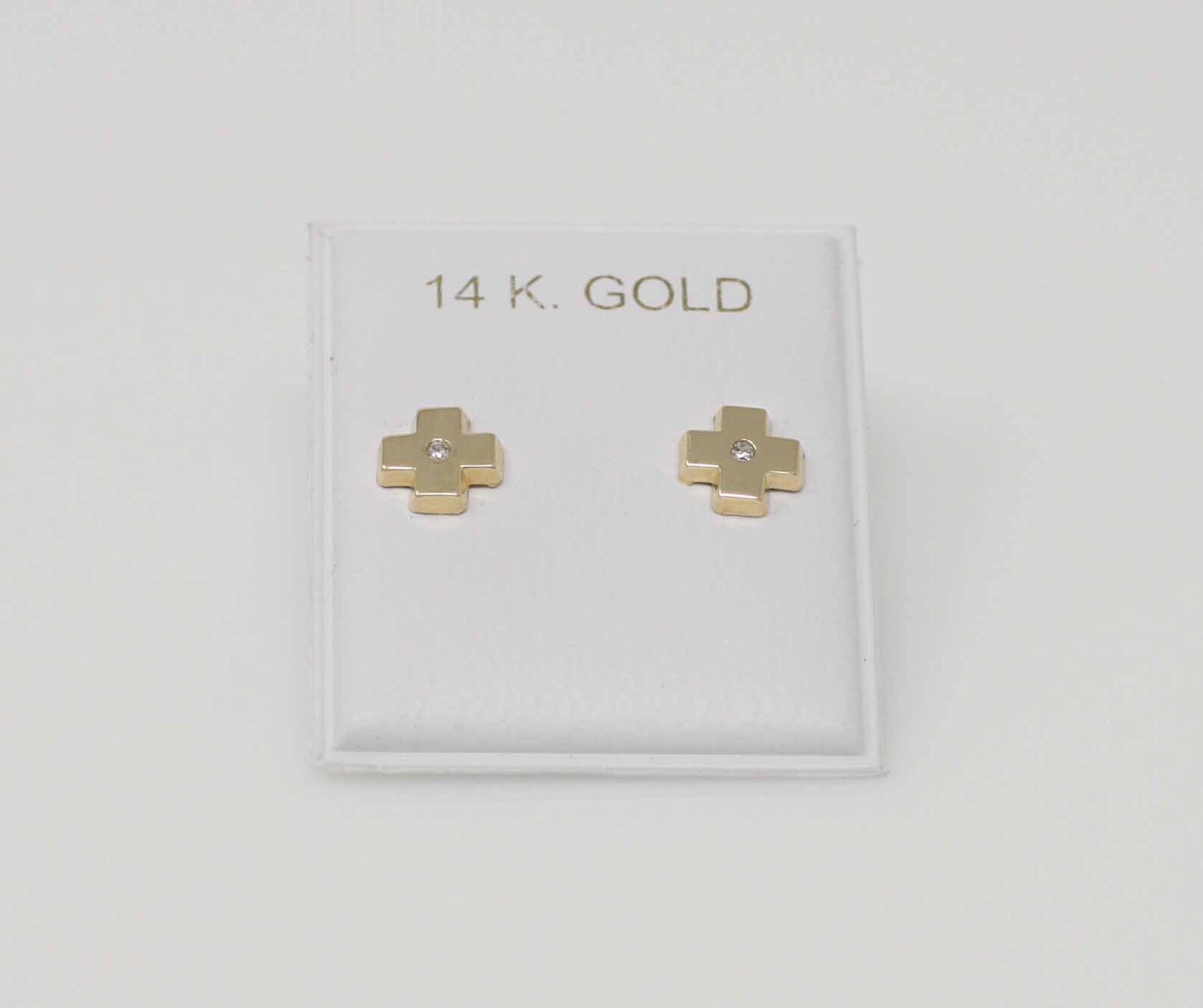 14K Gold Cross Stud 14K X Earrings Cross Stud Earrings with Etsy