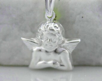 Sterling Silver Angel Necklace, Raphael Angel, Angel Pendent, Eros Necklace, cherubin Necklace, Valentine Sale, Valentine Day, Cupid