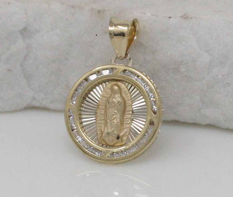 14k Guadalupe Necklace Gold Our Lady Of Image 0