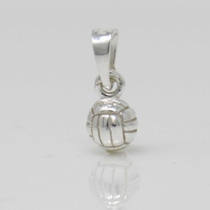 Silver Volleyball Necklace, Sterling Silver Volleyball Pendant, Sports Necklace, Sport Gift, Volleyball Team, College Sports, Beach Sports