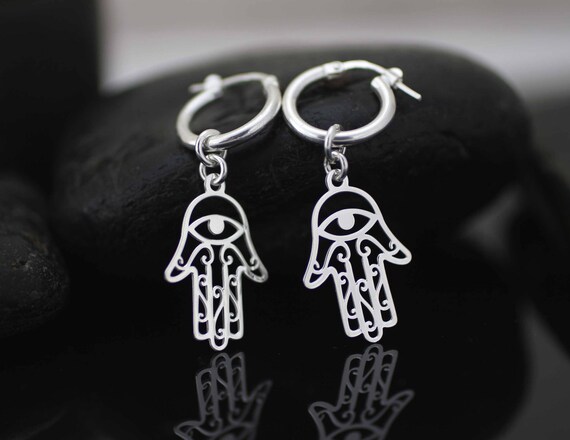 Sterling Silver Hamsa Earrings Silver Hamsa Hoop Earrings Gypsy Hamsa Earrings Boho Hamsa Earrings Hamsa Hand Earrings Etsy Norway