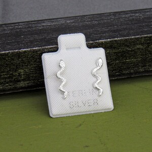 Sterling Silver Snake Studs, Sterling Silver Serpent Studs, Animal Jewelry, Unisex Jewelry