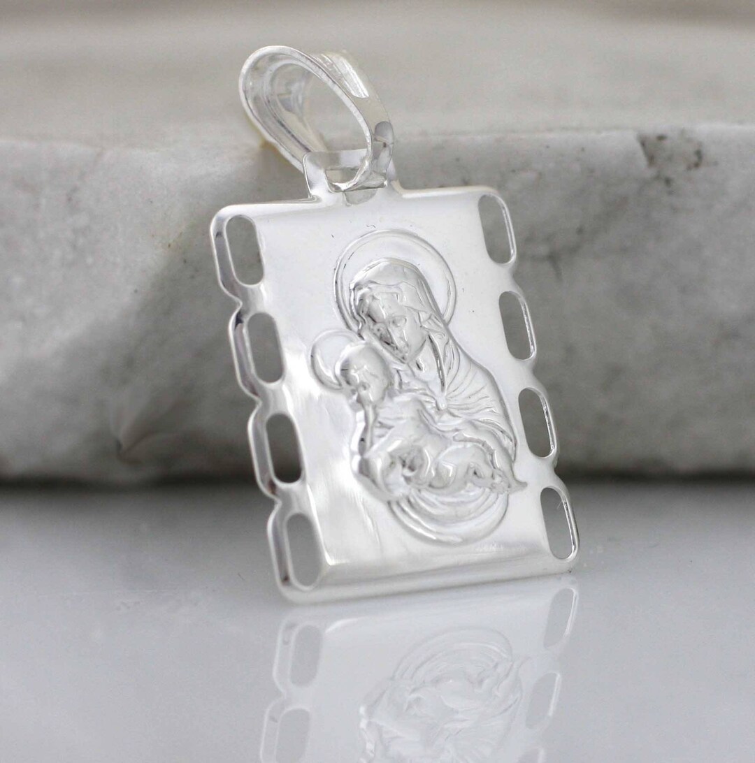 Scarf Necklace- Yellow/Madonna & Child