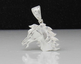 Large Silver Horse, Sterling Silver Horse Head Necklace, XL Horse Pendant, Horse Head Necklace, Men Necklace, Animal jewelry, Cowboy Jewelry