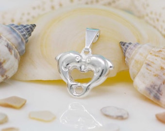 Collana Con Ciondolo Due Delfini In Argento 925 E Zirconi – Donna, Eleganza Marina, 45cm - 2