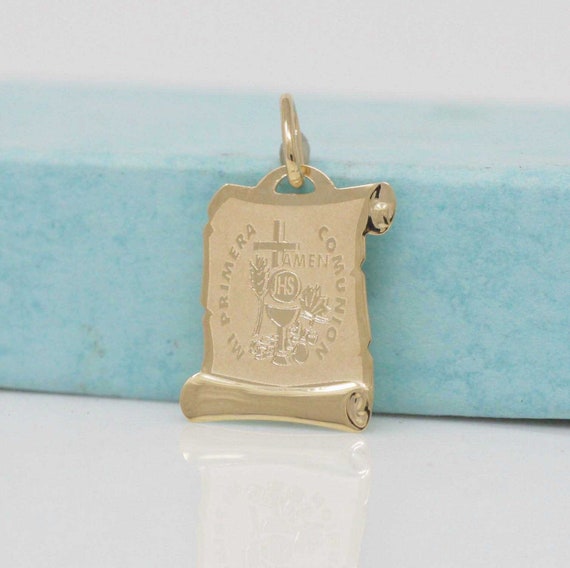 14k gold first communion necklace deals
