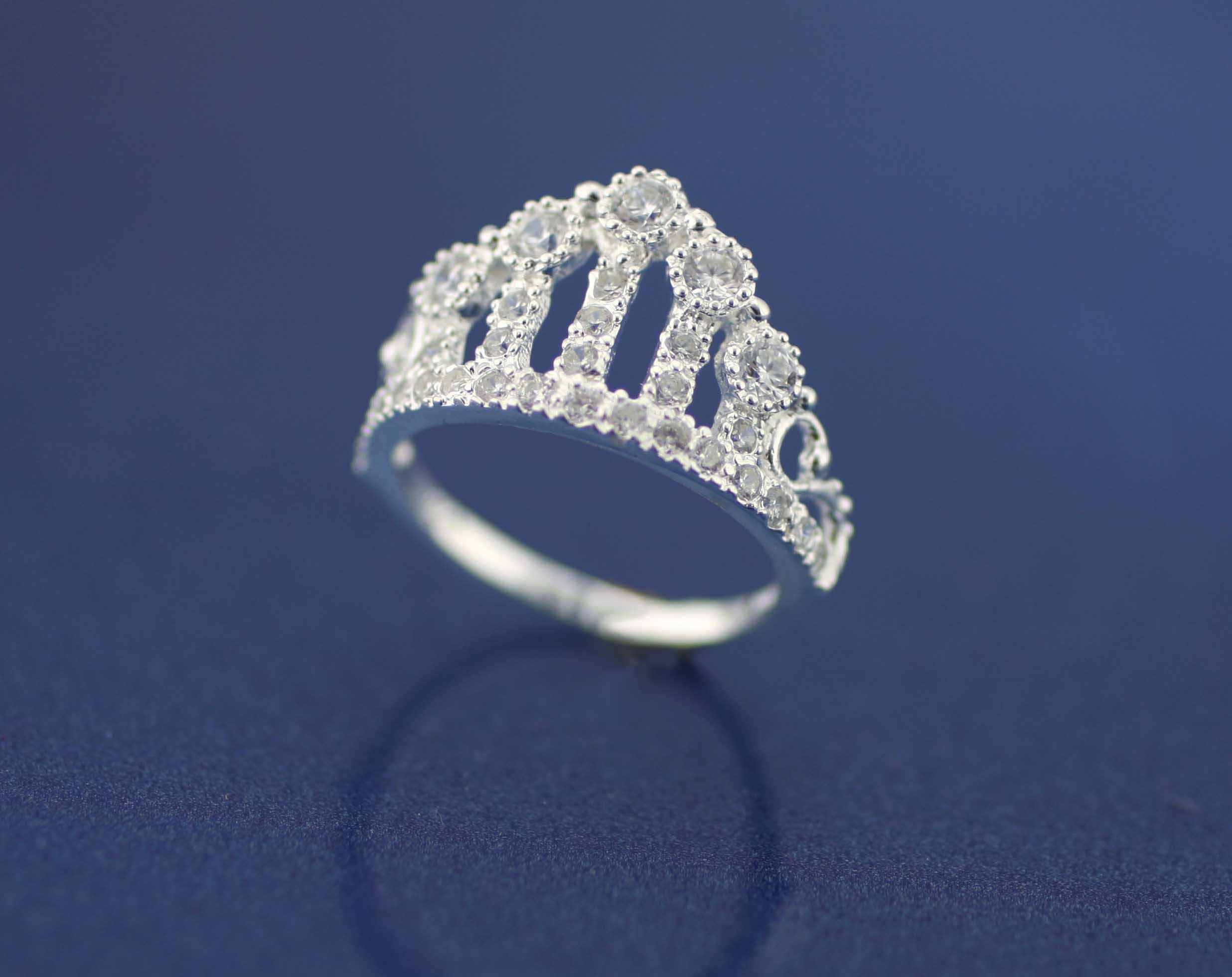 Sterling Silver Crown Ring, Silver Crown Ring, Sterling Silver 