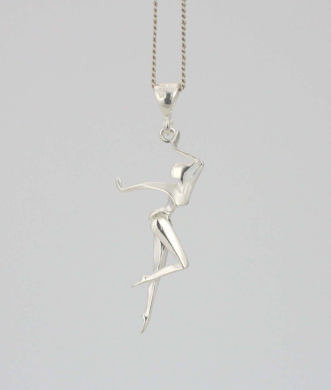 ★ROSEMONT★ SILVER Petit Etoile (Dancing Jewelry) Necklace Tap Dance Shoes Necklace in Sterling Silver. Dance Gift