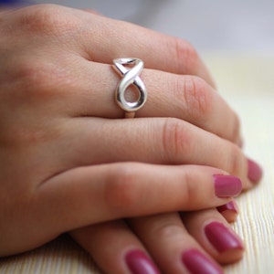 Sterling Silver Infinity Ring,  Promise Ring, Forever Ring, Sterling Silver Infinity Ring ,Valentine Gift, Love Ring, Engagement