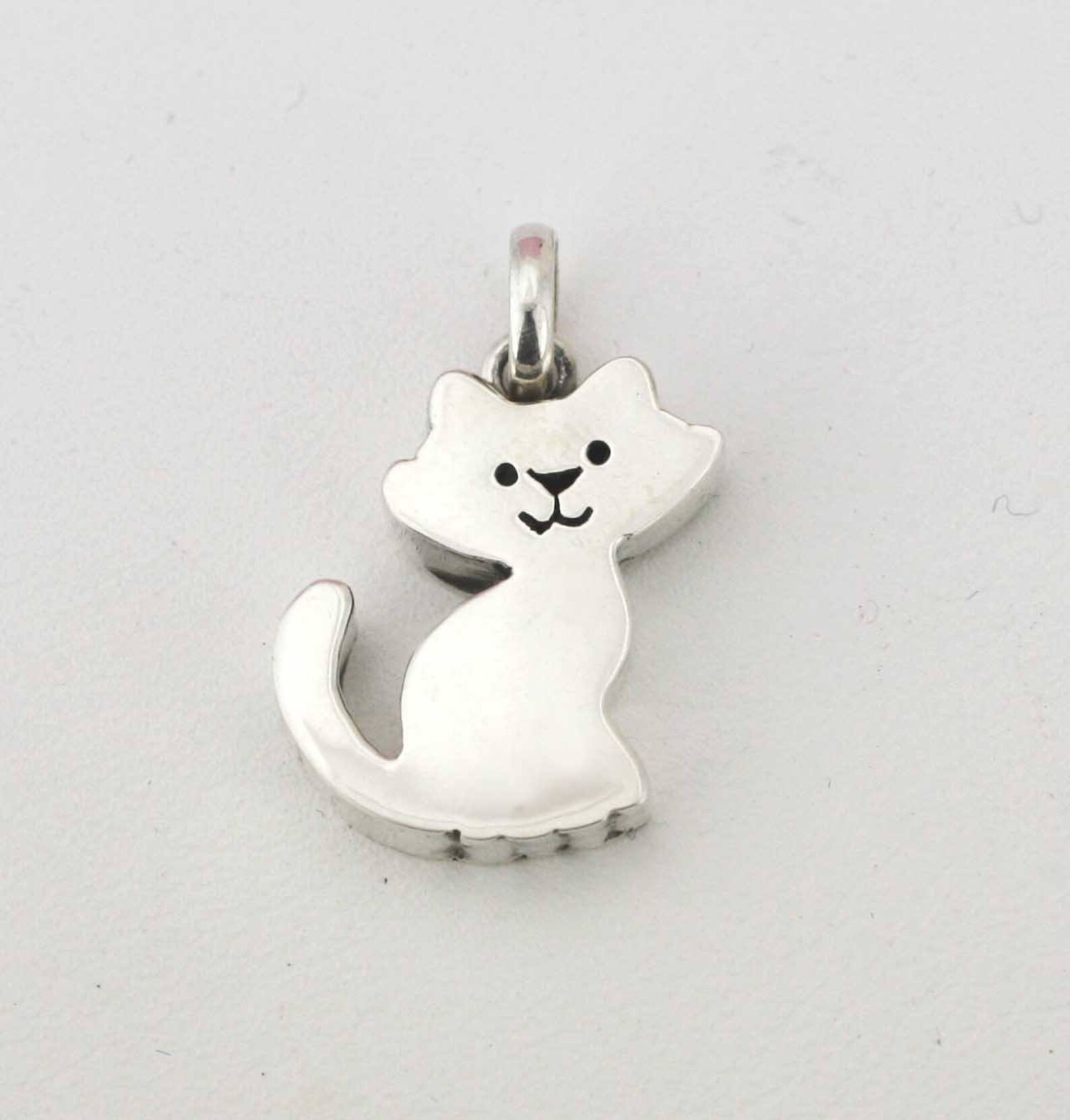 Silver Cat Necklace Sterling Silver Small Cat Necklace Etsy