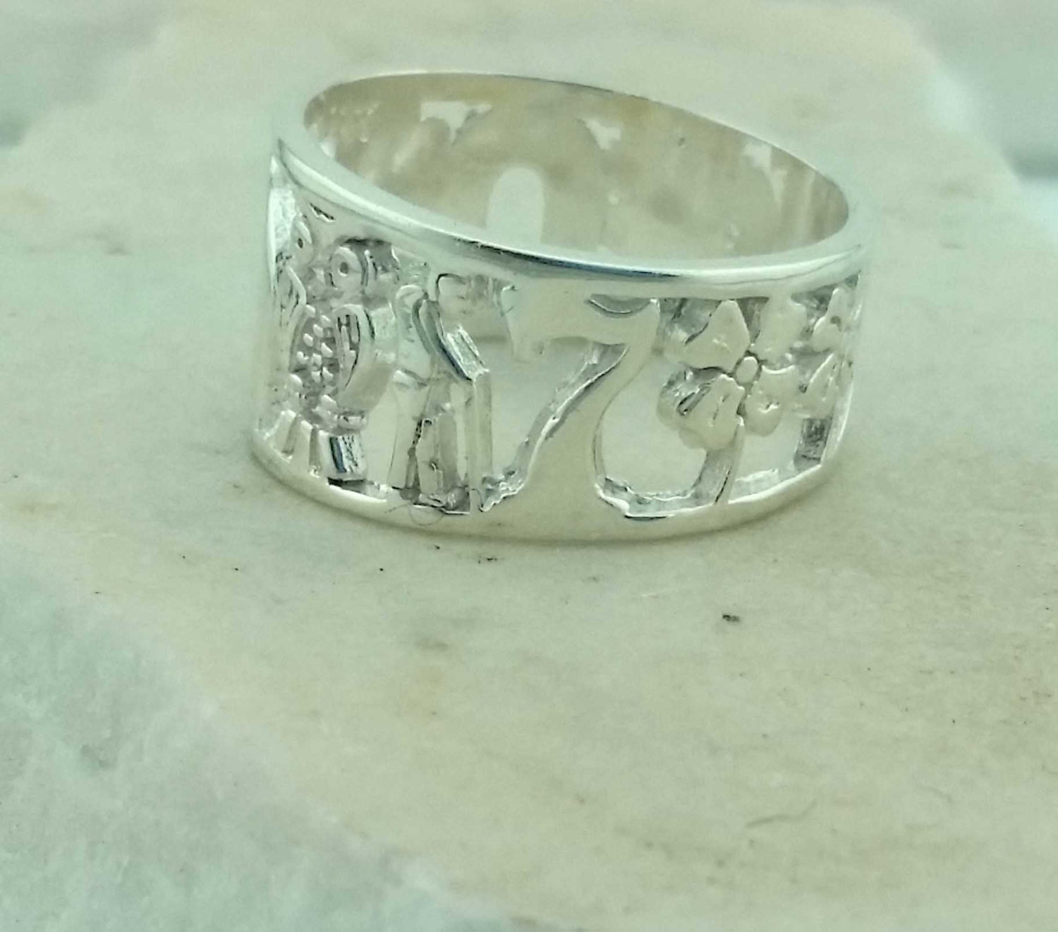 Sterling Sterling Tiny Elephant Ring, Dainty Ring, Silver Ring, Good Luck  Ring | eBay