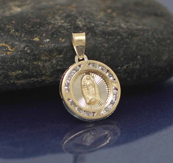 made in USA 14k or Jaune Gant De Base-ball avec Boule Pendentif//Charme