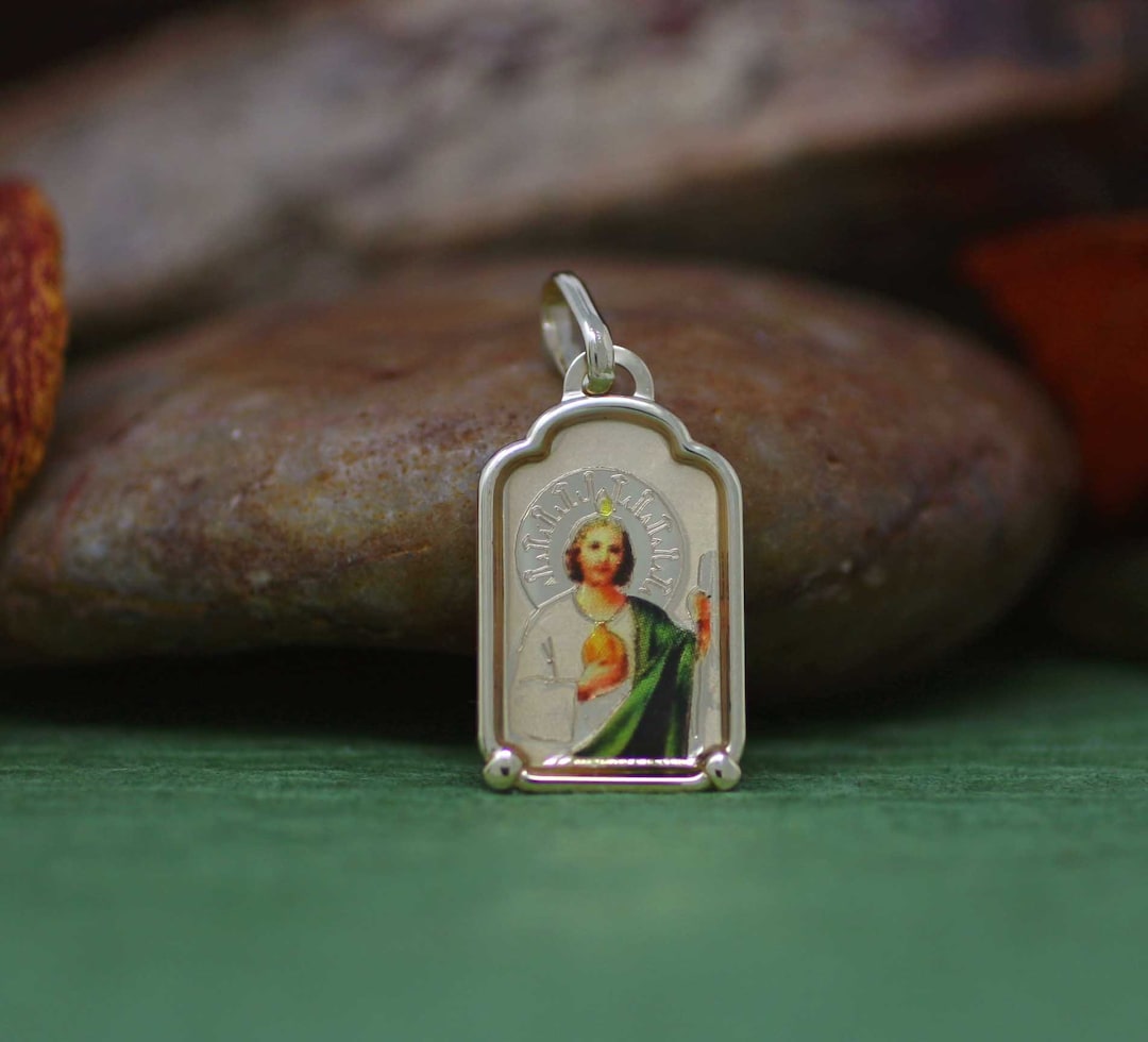 14k St. Jude Medal, Saint Jude Necklace, 14k Gold St Jude Necklace, 14k ...