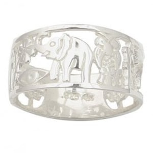 Sterling Silver Good Luck Ring, Silver Lucky Charms Ring, Lucky Charm Ring, Silver Good Luck Ring, Anillo Buena Suerte