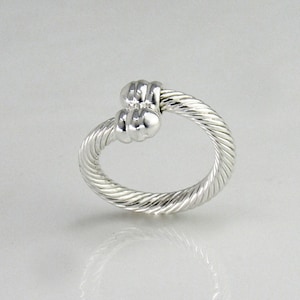 Sterling Silber Spiral Ring, Struktur Spirale Finger Ärmel, Silber Frau Modern Ring, Silber breiter Ring, Silber Minimalist Ring