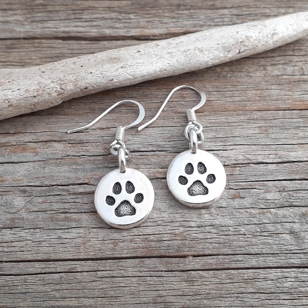 Everyday Paw Print Earrings / Paw Print Jewelry / Dog Lover Jewelry / Dog Paw Earrings / Gift for Dog Lover / Dog Mom Gift / Pet Earrings