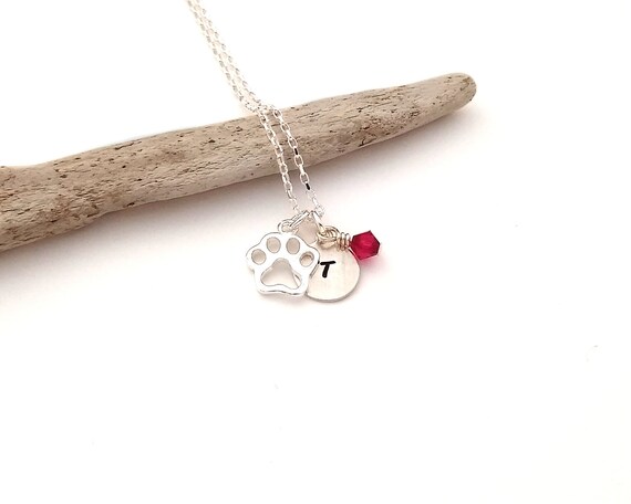 dog birthstone necklace