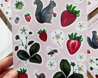 Strawberry Patch Sticker Sheet
