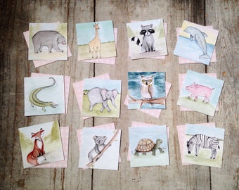 Animal Memory Matching Game Educational Game Children's Gift