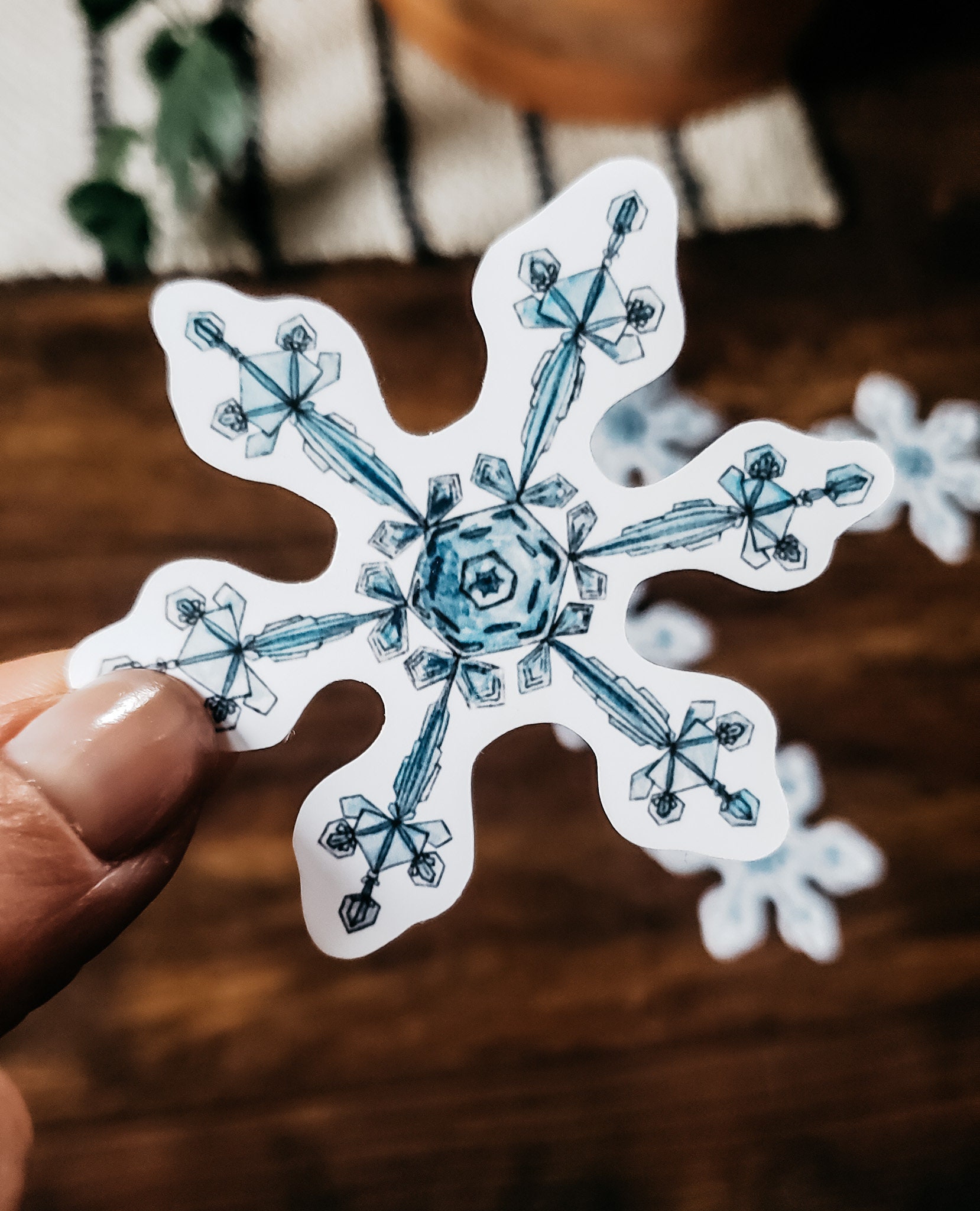 Snowflake Matte Vinyl Sticker - Etsy