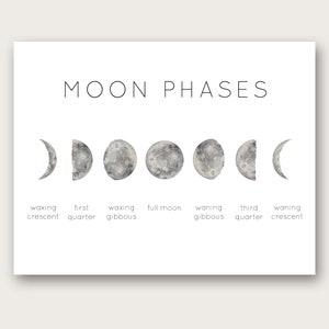 Phases of the Moon Art Print