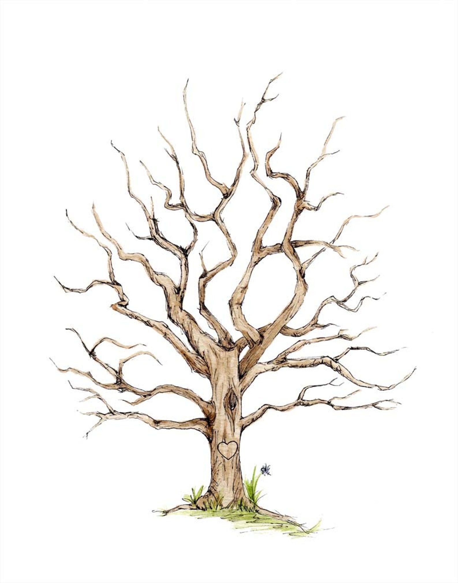 Пальчиковое дерево шаблон