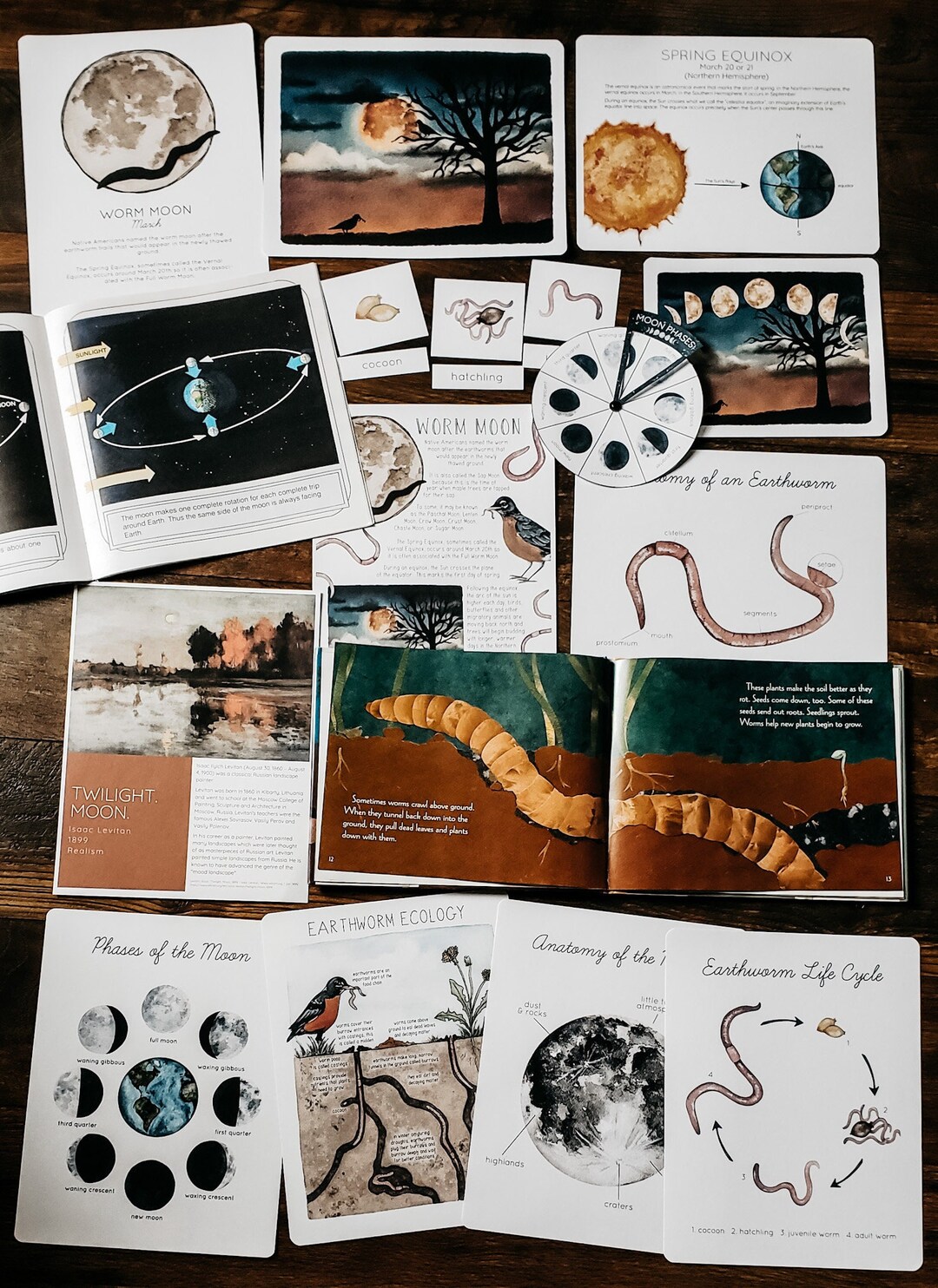 Worm Moon Mini Nature Study - Etsy