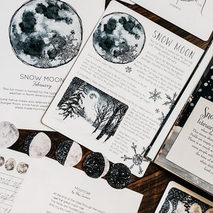 Snow Moon Mini Nature Study - Etsy