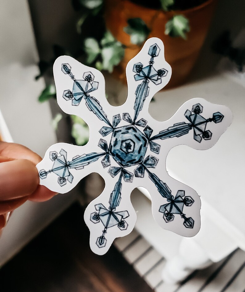 Snowflake Stock Sticker Snowflake Matte Vinyl Sticker - Etsy