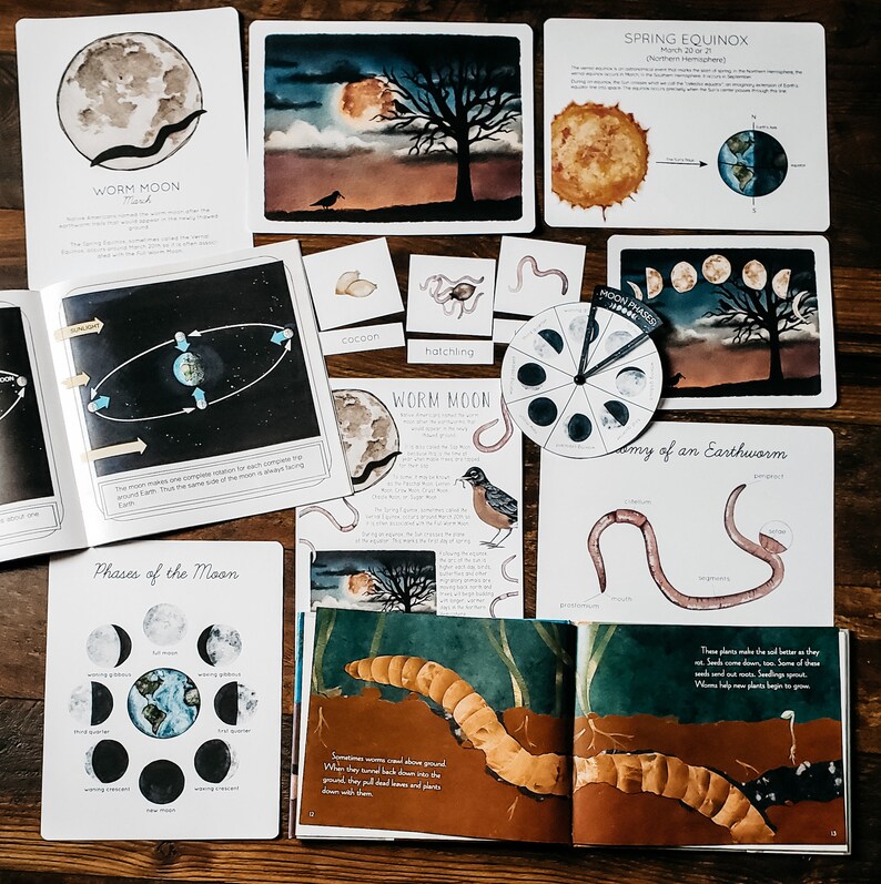 Worm Moon Mini Nature Study - Etsy