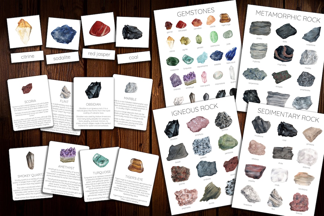 Rock Collection Box For Kids Gemstones And Crystal Collection Educational  Kit Rocks And Minerals Science Education Set With