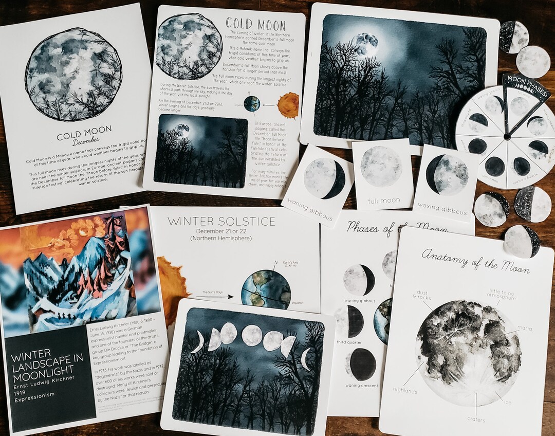Cold Moon Mini Nature Study - Etsy