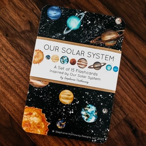 Solar System Flashcards, Set of 15 Cards