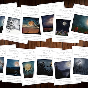 Vollmond Natur Studien Bundle (12 Mini Studies)