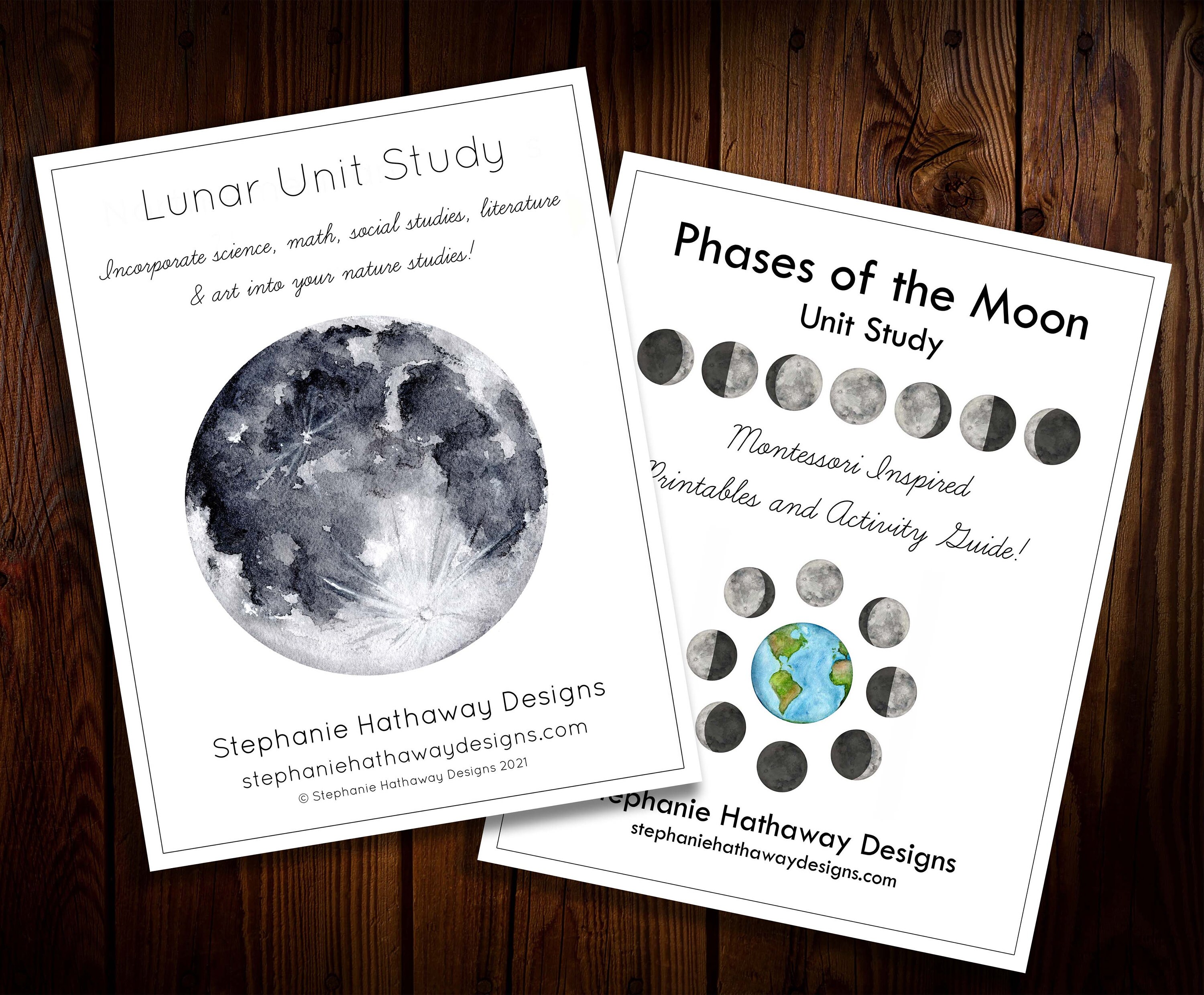 Moon Phases and Lunar Unit Study BUNDLE - Etsy