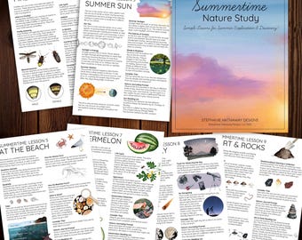 Summertime Nature Study: 12 Simple Printable Lessons for Summer Nature Exploration